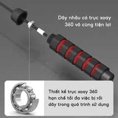 Dây nhảy thể dục lõi thép có tạ sắt dài 2.7m