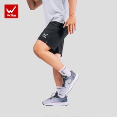 Quần short Wika - Chất liệu 100% polyester, dày dặn, có độ bền cao, thấm hút mồ tốt.