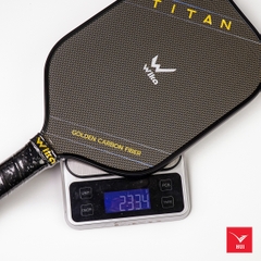 VỢT PICKLEBALL WIKA TITAN MẶT VỢT TITANIUM VÀNG Siêu nhám, dày viền 16 mm