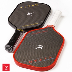 VỢT PICKLEBALL WIKA TITAN MẶT VỢT TITANIUM VÀNG Siêu nhám, dày viền 16 mm
