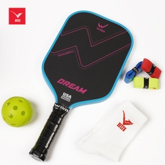 Vợt Pickleball Wika Dream - Carbon Fiber T700 cao cấp siêu nhám lõi tổ ong