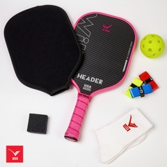 Vợt Pickleball Wika Header - Carbon T1000 cao cấp siêu nhám vân 3K - chiều dày viền 16mm