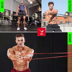 Dây kháng lực GYM Power band cao su đàn hồi thể thao đa năng, tập toàn thân, tập tay, chân, đùi mông vai