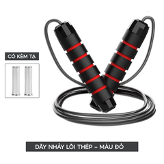Dây nhảy thể dục lõi thép có tạ sắt dài 2.7m