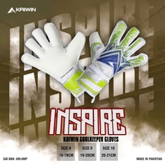 Găng tay thủ môn Kaiwin INSPIRE - Mút LATEX GRIPPY - Cao su Đức : Lòng bàn tay Dày 4mm
