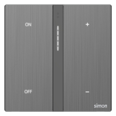 Bộ công tắc Dimmer đơn nhà thông minh simon M7 Metal Smart 66E8015MTY màu xám (Gray)