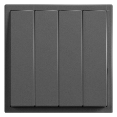 Module Công tắc bốn vuông 1 chiều màu Xám Simon i7 701041- 61 ( BAO GỒM MODULE CÔNG TẮC VÀ KHUNG)