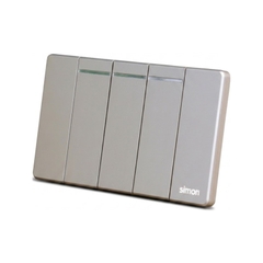 Bộ công tắc ba 1 chiều size S màu sâm panh Simon K9 - 591031-46