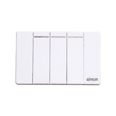 Bộ công tắc ba 1 chiều size S màu trắng Simon K9 - 591031