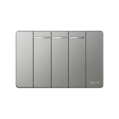 Bộ công tắc ba 1 chiều size S màu xám Simon K9 - 591031-61
