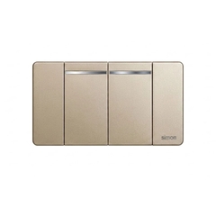 Bộ công tắc đôi 1 chiều size M màu sâm panh Simon K9 - 591021-46