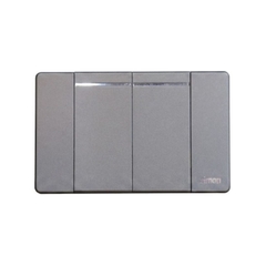 Bộ công tắc đôi 1 chiều size M màu xám Simon K9 - 591021-61