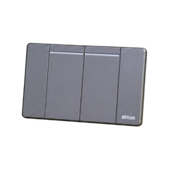Bộ công tắc đôi 2 chiều size M xám Simon K9 - 591022-61