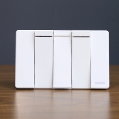 Bộ công tắc ba 1 chiều size S màu trắng Simon K9 - 591031