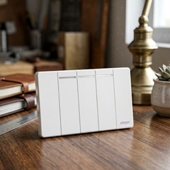 Bộ công tắc ba 2 chiều size S màu trắng Simon K9 - 591032