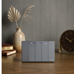 Bộ công tắc ba 1 chiều size S màu xám Simon K9 - 591031-61