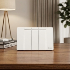 Bộ công tắc ba 1 chiều size S màu trắng Simon K9 - 591031