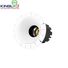 Đèn Kingled âm trần chiếu rọi ZIRCON 12w choá trắng không viền Lỗ Khoét Phi 75mm  DA-DLRS-12SS-T85