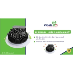 Đèn KingLed Âm Trần Downlight Diamond 10W Đơn Sắc Mặt Trắng Kingled Lỗ Khoét Phi 90 DDL-10SS-T120