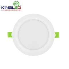 Đèn KingLed Âm Trần 9W Đổi Màu Mặt Trắng Kích Thước Lỗ khoét Phi 110 EC-DL-9-T140