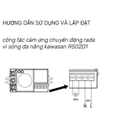 Công tắc cảm ứng chuyển động rada vi sóng đa năng kawasan RS02D1