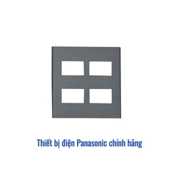 Mặt đôi 4 thiết bị Panasonic WEV68040MH - Màu Xám Ánh Kim (Refina)