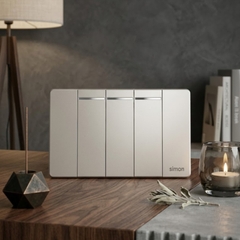Bộ công tắc ba 1 chiều size S màu sâm panh Simon K9 - 591031-46