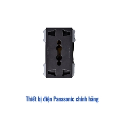 Ổ cắm điện đôi đa năng bắt vít Panasonic WEV157207H (16A) - Wide Metallic