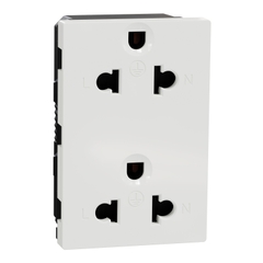 Ổ Cắm Đôi 3 Chấu 16A Size E Schneider Miluz E Mã M3TS426UST2_WE