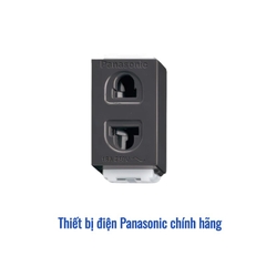 Ổ cắm đơn có màn che Panasonic WEV1081-7H - Màu Xám Ánh Kim (Bắt vít)