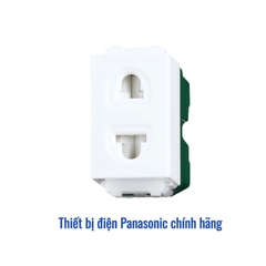 Ổ cắm đơn có màn che Panasonic WEV1081SW - Dòng Wide (16A)