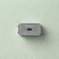 Ổ Cắm Sạc USB Type-C 1 Cổng 18W Panasonic WEF412417MYH-VN