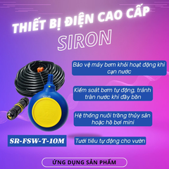 Bộ Phao Điện Điều Khiển Kín Nước Chống Cạn Và Chống Tràn Siron SR-FSW-T-10M