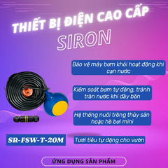 Bộ Phao Điện Điều Khiển Kín Nước Chống Cạn Và Chống Tràn Siron SR-FSW-T-20M