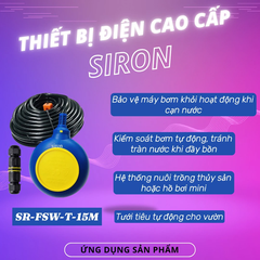 Bộ Phao Điện Điều Khiển Kín Nước Chống Cạn Và Chống Tràn Siron SR-FSW-T-15M