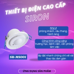 Công tắc cảm ứng chuyển động vi sóng siêu nhạy âm trần tròn Siron SR-MS001