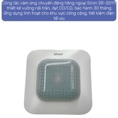 Công tắc cảm ứng chuyển động hồng ngoại nổi trần kiểu vuông Siron SR-SS111