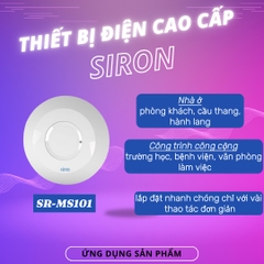 Công tắc cảm ứng chuyển động vi sóng  siêu nhạy mỏng nổi trần Siron Sr-MS101