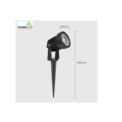ĐÈN KINGLED CẮM CỎ 7W ÁNH SÁNG VÀNG Kích Thước 60x270x160mm  DCC-7-V