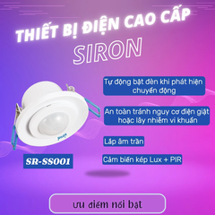 Công Tắc Cảm Ứng Chuyển Động Hồng Ngoại Âm Trần Siron SR-SS001