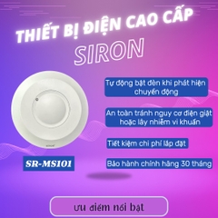 Công tắc cảm ứng chuyển động vi sóng  siêu nhạy mỏng nổi trần Siron Sr-MS101