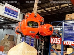 Pa lăng xích điện di chuyển 10 tấn 6m KB10-04 380V
