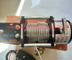 Tời điện HOTO 24V 6000LBS nâng 650kg kéo ngang 2700kg