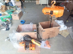 Pa lăng xích điện cố định 500kg 6m 7.2 mét/phút HHBB0.5-01 380V