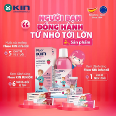 Gel đánh răng Fluor Kin Junior vị Dâu cho trẻ em 6 - 12 tuổi (75 ml / 90g)