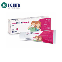 Gel đánh răng Fluor Kin Junior vị Dâu cho trẻ em 6 - 12 tuổi (75 ml / 90g)