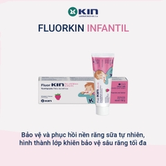 Kem đánh răng Fluor Kin Infantil vị dâu cho trẻ em 1 - 6 tuổi (50 ml / 60g)