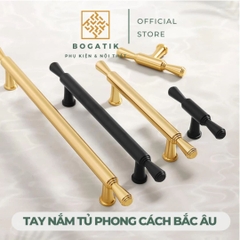 Tay nắm cửa tủ ngăn kéo tay nắm tủ chất liệu hợp kim phong cách Bắc Âu hiện đại