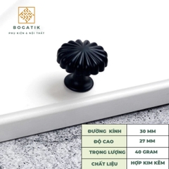 Núm tay cửa tủ ngăn kéo núm tay TRÒN bí ngô BOGATIK NHIỀU MÀU chất liệu HỢP KIM cao cấp