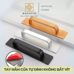 Tay nắm cửa tủ ngăn kéo tay nắm tủ bếp dùng keo dính không bắt vít đục lỗ tiện lợi hợp kim nhôm chất lượng tốt